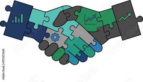 Professional handshake symbol of trust and agreement