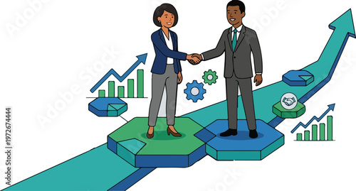 Business handshake with focus on professional attire