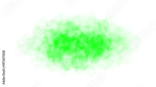 Bright green smoke explosion isolated on transparent background. Colorful powder splash and vapor special effect png