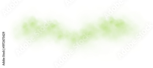 Light green soft smoke mist cloud isolated on transparent background elegant haze