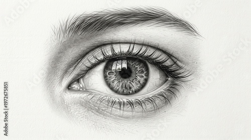 Close-Up Photo of Human Eye with Detailed Iris and Eyelash Texture