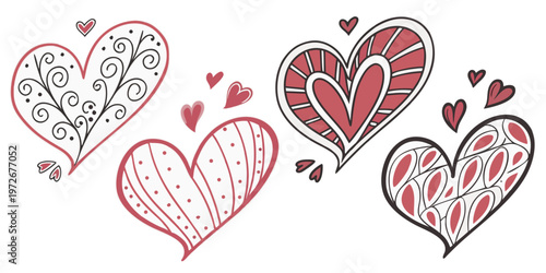 Artistic illustration of a cluster of strawberries and raspberries