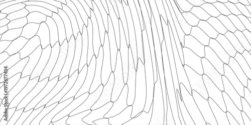 Curved fishing net or soccer ball. Wire or lace pattern. Black net texture isolated on a white background. Metal or fabric fence, fishing net, cage, or lattice structure. Vector illustration.eps 10