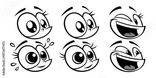 Close-up view of three different colored human eyes