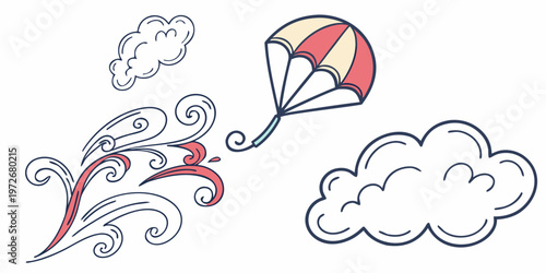 Two cartoon sheep with large, expressive eyes and red accents