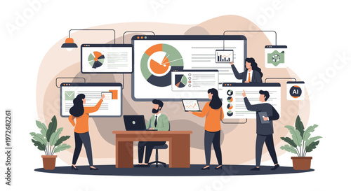 A serene and calming image featuring a lush green houseplant in a terracotta pot, perfect for illustrating concepts of wellbeing, interior design, and