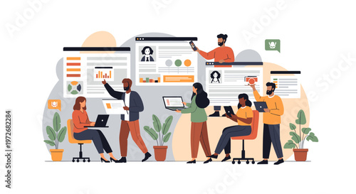 A minimalist illustration of a potted plant, offering a touch of nature for interior design concepts or branding that emphasizes growth and wellness. 