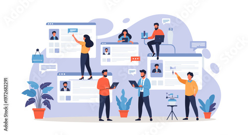 A minimalist illustration of a vibrant indoor plant adds a touch of serenity and natural beauty. Ideal for wellness content, interior design projects,