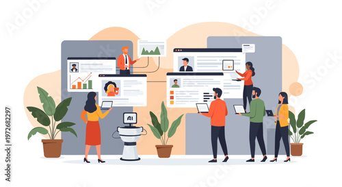 A minimalist illustration of a houseplant in a warm terra cotta pot. Perfect for blog posts, website graphics, or social media content related to home