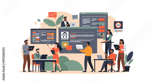 A minimalist illustration of a person with a soft peach-colored halo. Ideal for concepts relating to individuality, personal growth, or a clean aesthe