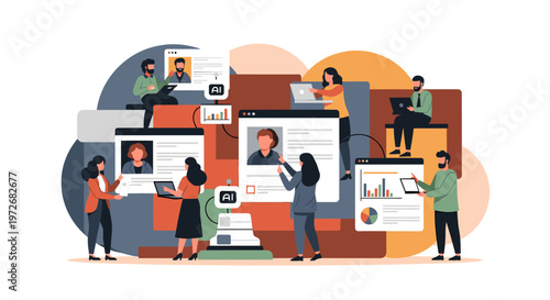 A minimalist illustration of a woman thoughtfully looking into a mirror, evoking themes of self-reflection and identity. Ideal for articles or marketi