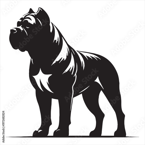 Cane Corso Dog Powerful Loyal Italian Mastiff Breed Known for Strength Intelligence Protective Nature Family Guardian Confident Personality Muscular Body Fearless Attitude Excellent Guard Dog.