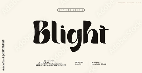 Blight typography logo design with modern font style