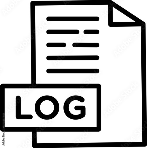 Logs Line Icon, Logs Minimal Icon, Logs Outline Icon