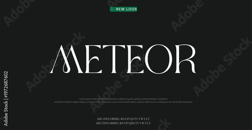 Meteor Logo Design with Modern Typography and Green Accent