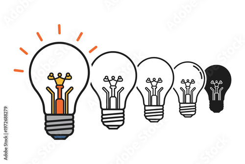 Photos The evolution of an idea from bright inspiration to diminishing concepts a visua