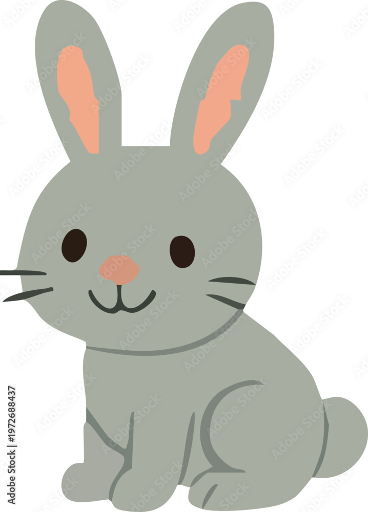 Obraz premium Gray hare funny cute fluffy