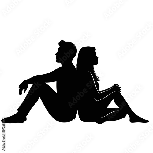 A couple sitting together in a romantic and peaceful atmosphere