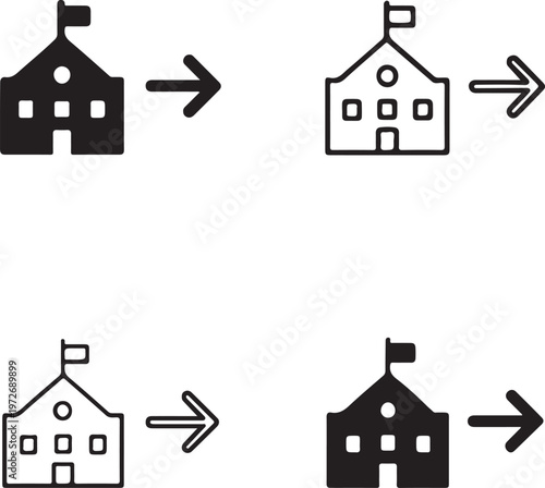 School Reopening Banner, School Reopening Banner icon, School Reopening Banner vector, education campaign, back to class, student return, academic event, school design