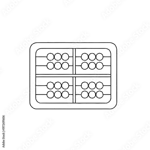 Outline SIM card tray icon, vector line art for mobile phone connectivity, cellular data, and portable device technology.