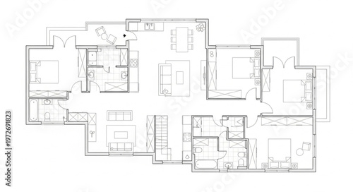 Detailed Architectural Floor Plan Depicting Interior Layout and Spatial Arrangement.