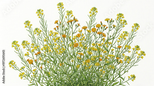 Fresh Wildflowers Blooming in a Green Meadow Natural Landscape Photo