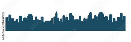 Skyline city silhouette svg cut file. Isolated vector illustration.