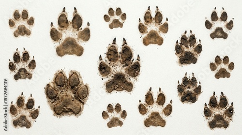 Paw Print Series - Animal Tracks in Soil and Mud, Nature Photography