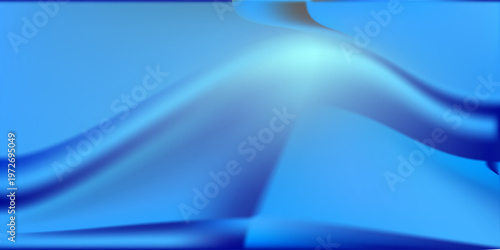 A seamless blue gradient blends from light to deep tones, creating calm,modern abstract background with smooth flowing shapes. The design suggests serenity, innovation, sense of endless possibilities.