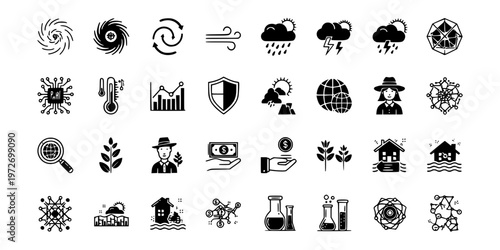 Parametric Weather Insurance Hurricane Icon