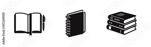 Set of minimalist flower stall icons in black silhouette, featuring garden booths, plant kiosks, and florist shops on a white background.