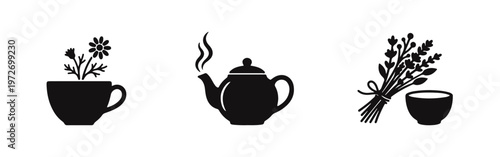 Set of flat black icons representing professional electrician services, including circuit testing, power connection, and lighting solutions.