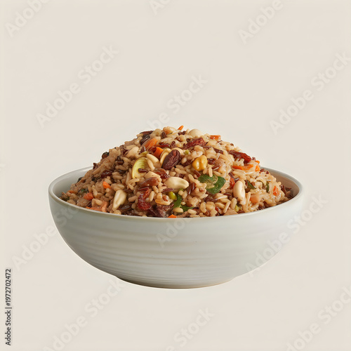 Colorful Fried Rice with Vegetables and Nuts