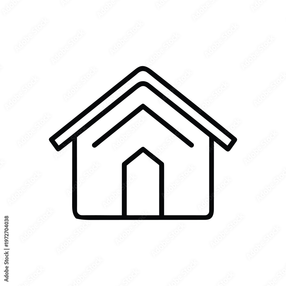 Fototapeta premium Simple House line Icon 
