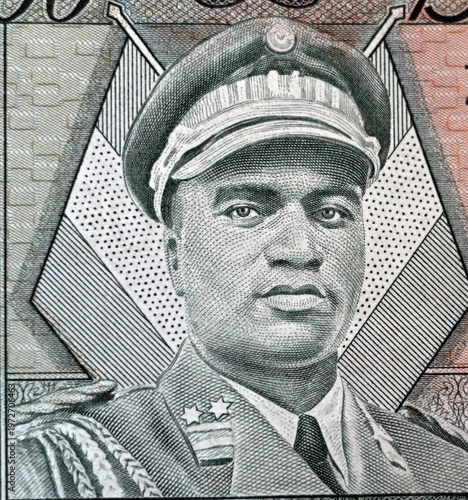 Fotografie the president of Rwanda Juvenal Habyarimana on a banknote