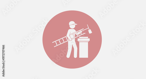 A worker painting a large object.