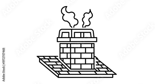 A simple line drawing of a chimney.