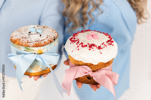 Traditional kulich Easter bread