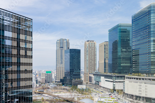 Quadro su tela 大阪駅前 うめきたの超高層ビル群