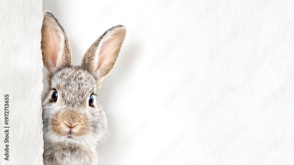 Obraz premium Easter bunny on a white background