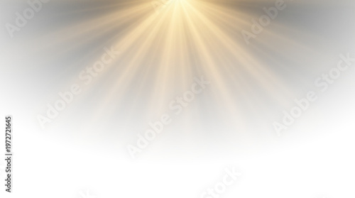 Fototapeta golden light rays shining down on black background