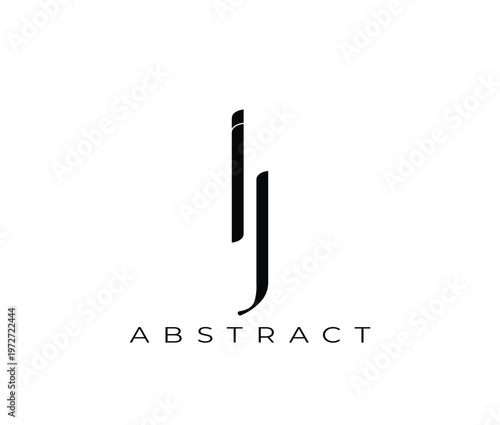 Abstract logo design with letter j and abstract word