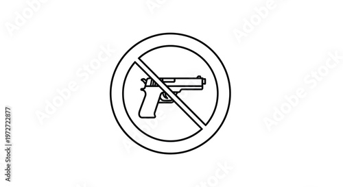 No firearms allowed a prohibition sign depicting a handgun