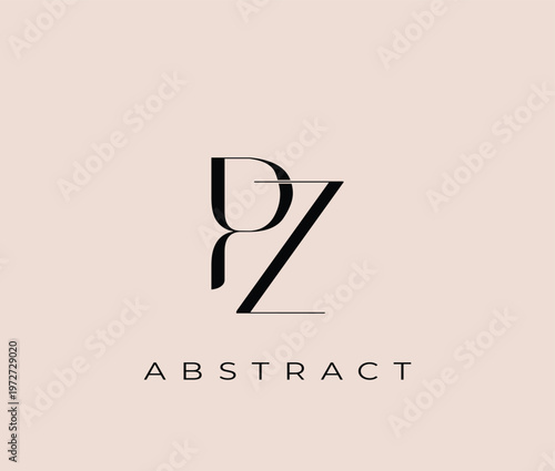 Abstract logo design with modern typography and minimalist style