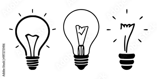 Idea Spark Icon set with solid black icon on white background featuring idea spark icon, single symbol, minimal design with concept and illustration