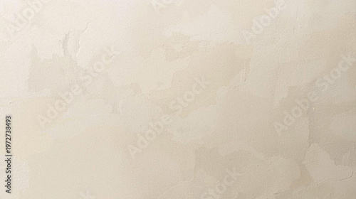 Abstract beige plaster wall texture background with smooth uneven surface, light cream painted stucco wall backdrop, minimalist interior design element, soft neutral color pattern for graphic design
