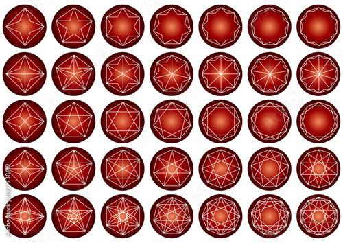 線で描いた多角形セット