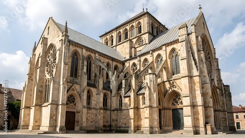 Stone cathedral complex view