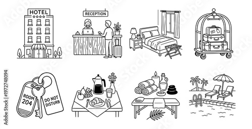 Travel Doodles_Hotel & Accommodation Doodles