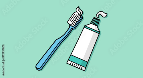 Toothbrush and Toothpaste for Oral Hygiene.